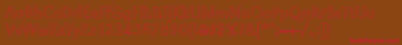 GroteskouLightRegular Font – Red Fonts on Brown Background