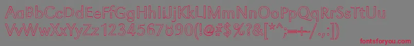 GroteskouLightRegular Font – Red Fonts on Gray Background