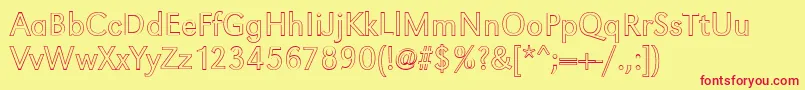 GroteskouLightRegular Font – Red Fonts on Yellow Background