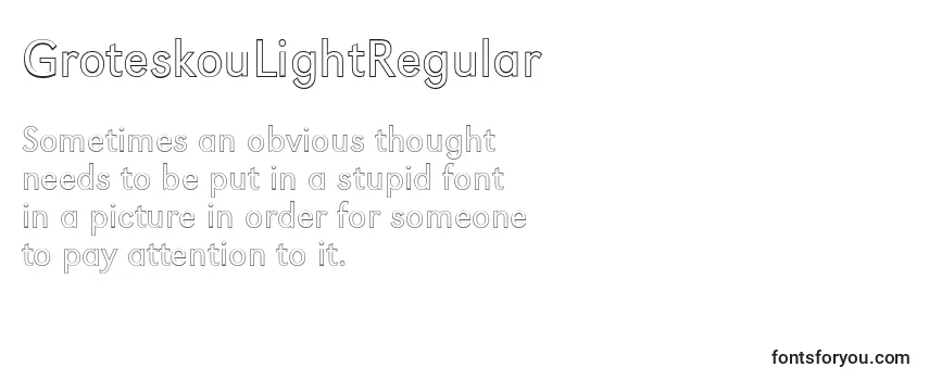GroteskouLightRegular Font