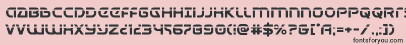 Fonte Universaljacklaser – fontes pretas em um fundo rosa