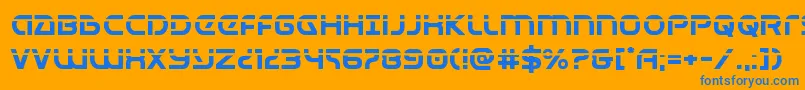 Universaljacklaser Font – Blue Fonts on Orange Background