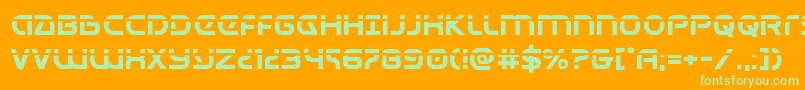 Universaljacklaser Font – Green Fonts on Orange Background