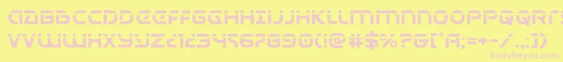 Universaljacklaser Font – Pink Fonts on Yellow Background