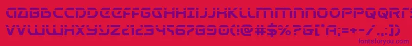 フォントUniversaljacklaser – 赤い背景に紫のフォント