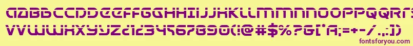 Universaljacklaser Font – Purple Fonts on Yellow Background