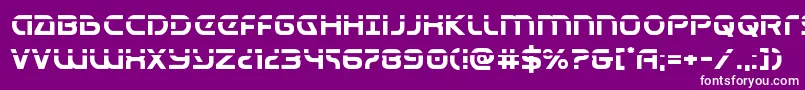 フォントUniversaljacklaser – 紫の背景に白い文字