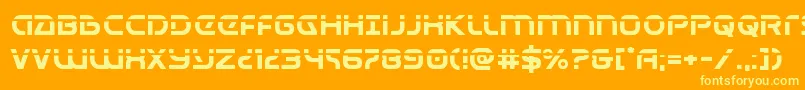 Universaljacklaser Font – Yellow Fonts on Orange Background