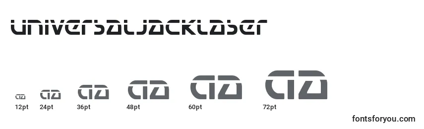 Universaljacklaser Font Sizes