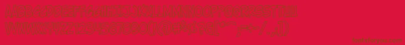 HolyMackerelOutline Font – Brown Fonts on Red Background