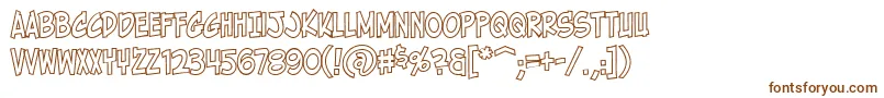 HolyMackerelOutline Font – Brown Fonts on White Background