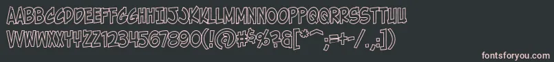 HolyMackerelOutline Font – Pink Fonts on Black Background