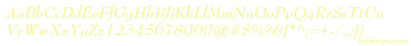 Шрифт BernhardModernBoldItalic – жёлтые шрифты