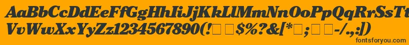CheltenhamBlackitalic Font – Black Fonts on Orange Background