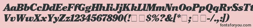fuente CheltenhamBlackitalic – Fuentes Negras Sobre Fondo Rosa