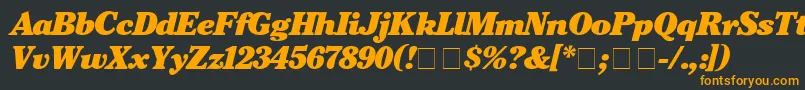 CheltenhamBlackitalic Font – Orange Fonts on Black Background