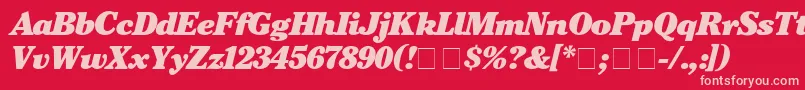 fuente CheltenhamBlackitalic – Fuentes Rosadas Sobre Fondo Rojo
