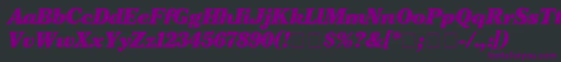 CheltenhamBlackitalic Font – Purple Fonts on Black Background