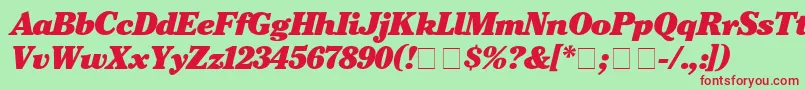 fuente CheltenhamBlackitalic – Fuentes Rojas Sobre Fondo Verde