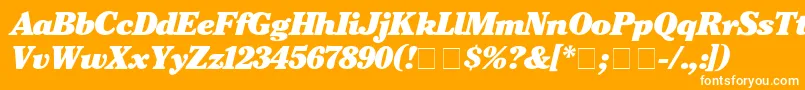 CheltenhamBlackitalic Font – White Fonts on Orange Background