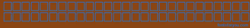 Czcionka McsFarisyEUNormal. – niebieskie czcionki na brązowym tle