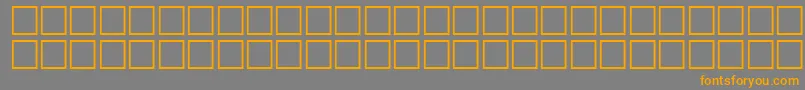 フォントMcsFarisyEUNormal. – オレンジの文字は灰色の背景にあります。