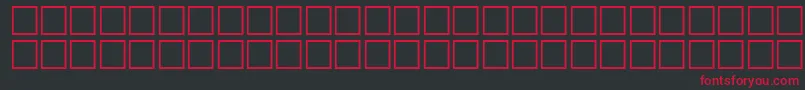 Czcionka McsFarisyEUNormal. – czerwone czcionki na czarnym tle
