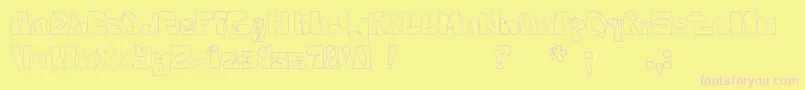 WhiteSquared Font – Pink Fonts on Yellow Background