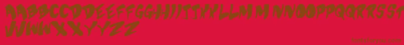 Bubbs Font – Brown Fonts on Red Background
