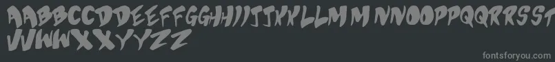 フォントBubbs – 黒い背景に灰色の文字