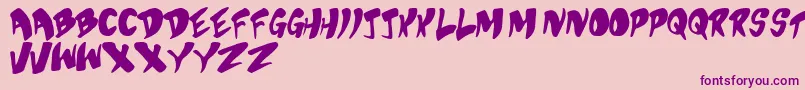 Bubbs Font – Purple Fonts on Pink Background