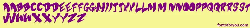 Bubbs Font – Purple Fonts on Yellow Background