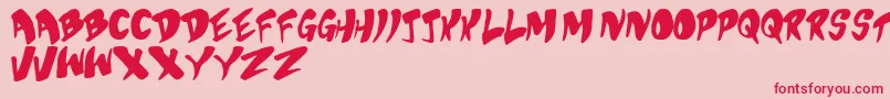 Bubbs Font – Red Fonts on Pink Background