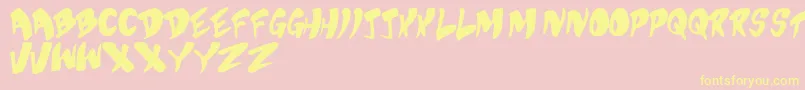 Bubbs Font – Yellow Fonts on Pink Background