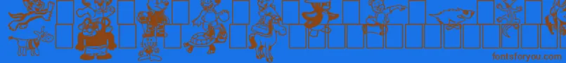 Toonimals2 Font – Brown Fonts on Blue Background