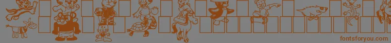 Toonimals2 Font – Brown Fonts on Gray Background