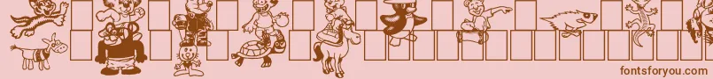 Toonimals2 Font – Brown Fonts on Pink Background