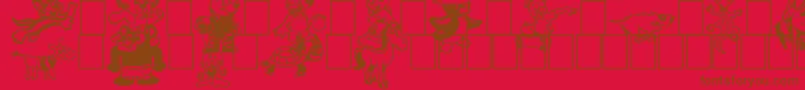 En savoir plus sur la police Toonimals2 Police Toonimals2 – polices brunes sur fond rouge