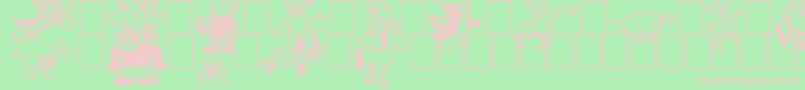 Toonimals2 Font – Pink Fonts on Green Background