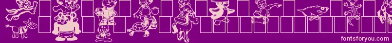 Toonimals2 Font – Pink Fonts on Purple Background