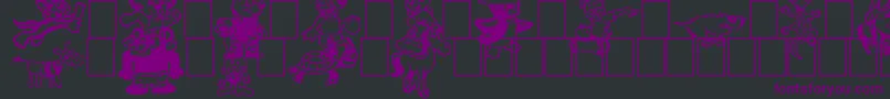 Toonimals2 Font – Purple Fonts on Black Background