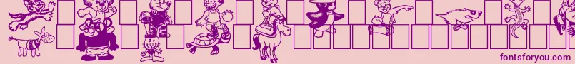 Toonimals2 Font – Purple Fonts on Pink Background