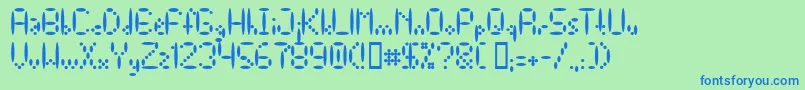 Else Font – Blue Fonts on Green Background