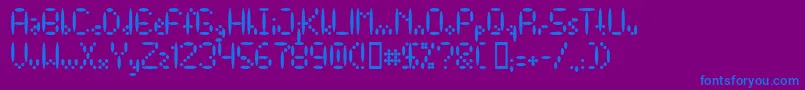 フォントElse – 紫色の背景に青い文字