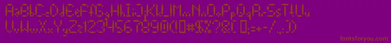 Police Else – polices brunes sur fond violet