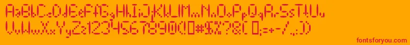 フォントElse – オレンジの背景に赤い文字