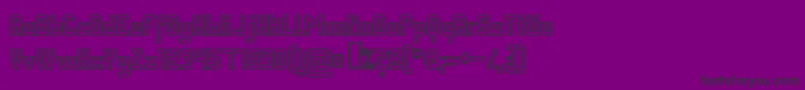 FmCollegeTeamOutline Font – Black Fonts on Purple Background