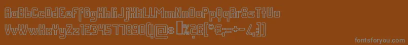 FmCollegeTeamOutline Font – Gray Fonts on Brown Background