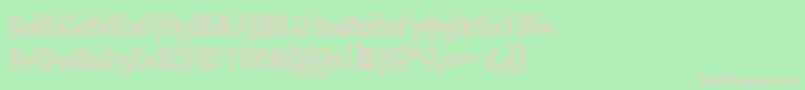 FmCollegeTeamOutline Font – Pink Fonts on Green Background