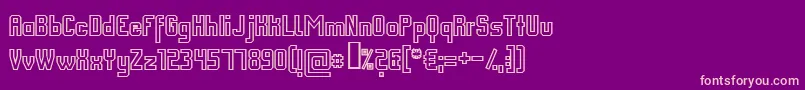 FmCollegeTeamOutline Font – Pink Fonts on Purple Background